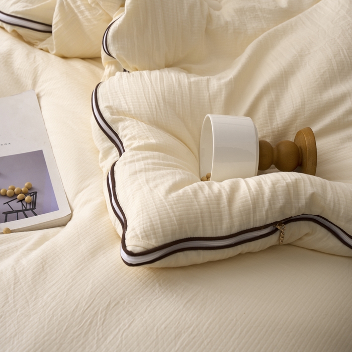 91家纺网 家纺一手货源 找家纺 维洋家纺 2025新款不染原棉大豆被-子母被 不染原色