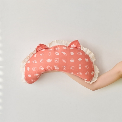 91家纺网 家纺一手货源 找家纺 （总）她喜爱枕芯枕头 2024款双层纱猫耳朵荞麦枕 儿童成人荞麦护颈枕芯午睡枕头幼儿园宝宝成人枕