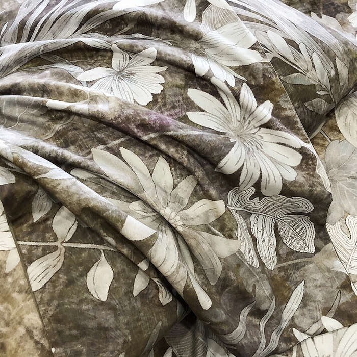 91家纺网 家纺一手货源 找家纺 立奥被业 2024新款全棉高密磨毛数码印花四件套 青棠绿