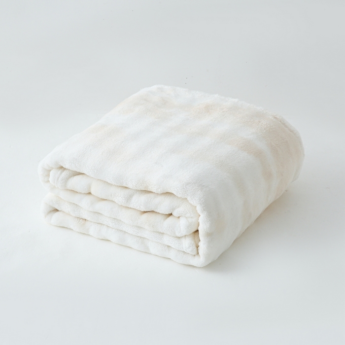 91家纺网 家纺一手货源 找家纺 巴木赫 2024新款300克印花泡泡毛毯毯子 奶白