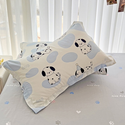 91家纺网 家纺一手货源 找家纺 恩泽家纺 2024新款亲肤柔软全棉印花单品及套件--枕套 斑点小狗