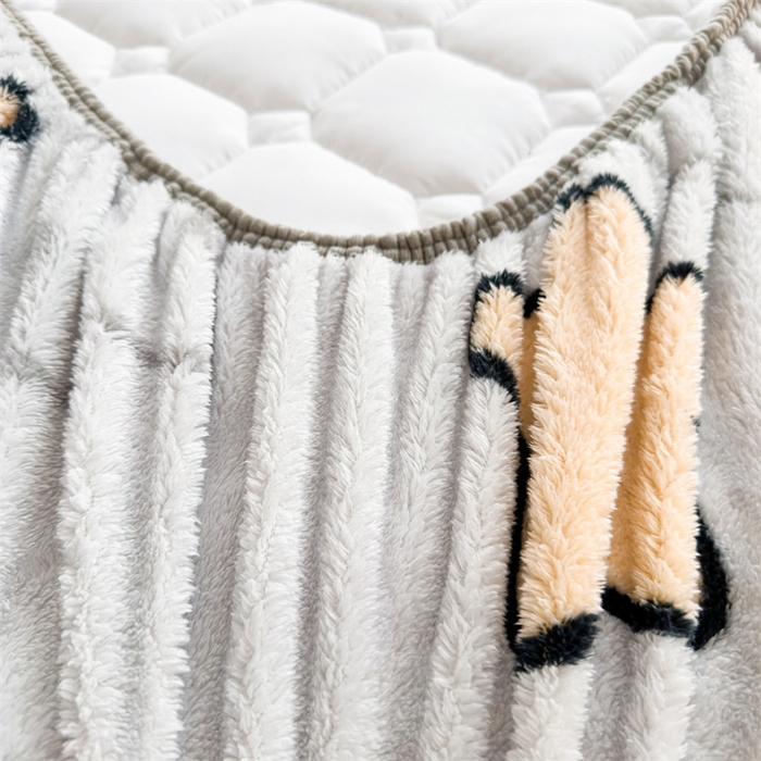 91家纺网 家纺一手货源 找家纺 雯豆家纺 2024冬款新品泰迪绒夹棉床笠三件套北极绒床垫保护套加厚保暖床笠 泰迪绒床笠-闪耀星辰