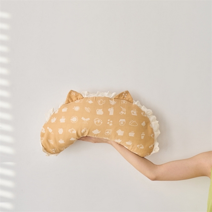91家纺网 家纺一手货源 找家纺 （总）她喜爱枕芯枕头 2024款双层纱猫耳朵荞麦枕 儿童成人荞麦护颈枕芯午睡枕头幼儿园宝宝成人枕