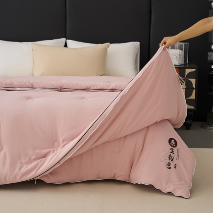 91家纺网 家纺一手货源 找家纺 （总）维洋家纺 2025新款原生初色提花大豆被-子母被