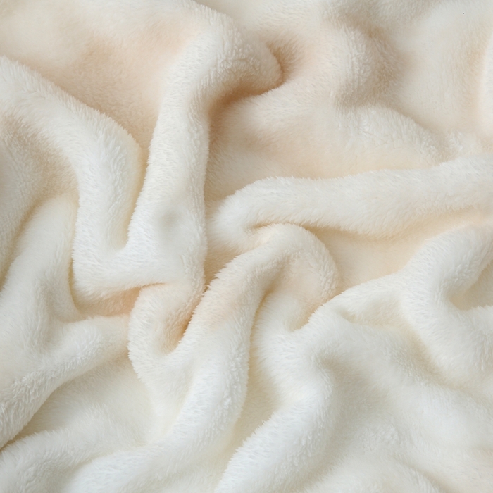 91家纺网 家纺一手货源 找家纺 巴木赫 2024新款300克印花泡泡毛毯毯子 奶白
