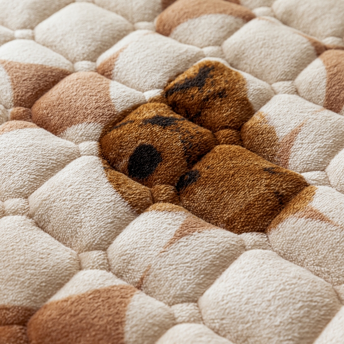 91家纺网 家纺一手货源 找家纺 卡伦家纺 2025新款A类牛奶绒夹棉加厚床垫单人双人床垫保护垫 熊熊世界