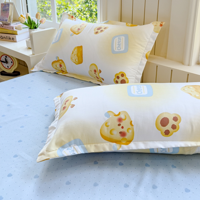 91家纺网 家纺一手货源 找家纺 佑佳家纺 2024新款140克磨毛印花植物羊绒单被套磨毛四件套 午后甜点