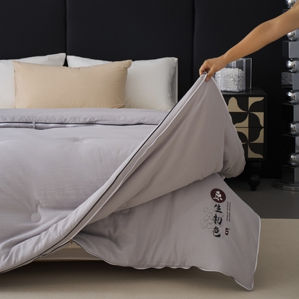 91家纺网 家纺一手货源 找家纺 （总）维洋家纺 2025新款原生初色提花大豆被-子母被