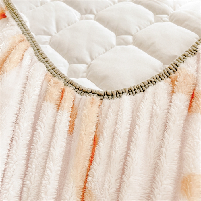 91家纺网 家纺一手货源 找家纺 雯豆家纺 2024冬款新品泰迪绒夹棉床笠三件套北极绒床垫保护套加厚保暖床笠 泰迪绒床笠-暖意-咖