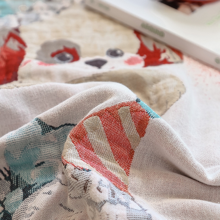 91家纺网 家纺一手货源 找家纺 雯雨家纺 2024新款四层全棉纱布浴巾加大毛巾80*160cm 妙可蓝多