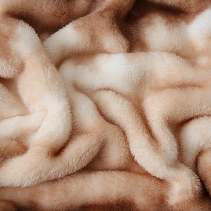 91家纺网 家纺一手货源 找家纺 巴木赫 2024新款300克印花泡泡毛毯毯子 浅咖