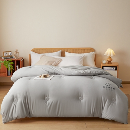 91家纺网 家纺一手货源 找家纺 圣尔雅家纺 2025新款水洗棉新疆棉花被冬被被子 星空灰