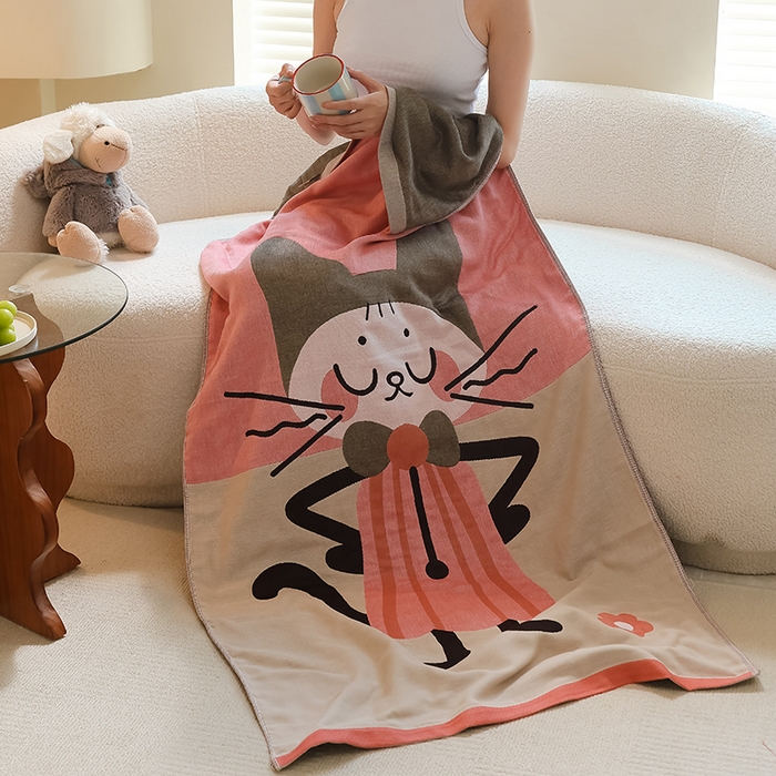 91家纺网 家纺一手货源 找家纺 （总）雯雨家纺 2024新款四层全棉纱布浴巾加大毛巾80*160cm