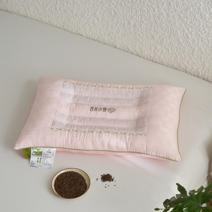 91家纺网 家纺一手货源 找家纺 （总）她喜爱枕芯枕头 2024新款春茶小锦茶香纤维枕决明子枕芯舒适家用助睡眠护颈椎