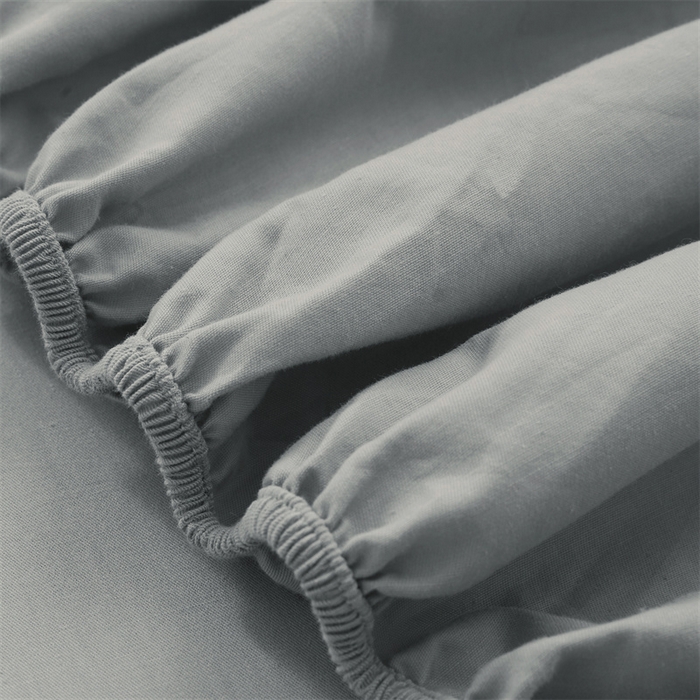 91家纺网 家纺一手货源 找家纺 优尚家纺 2025新款全棉纯棉磨毛床笠系列 绅士灰