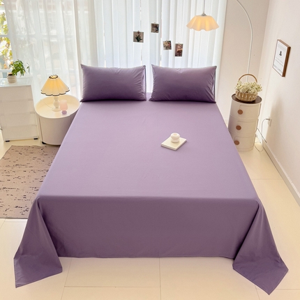 卡普二店 2024新款A类纯棉水洗棉单床单跃紫