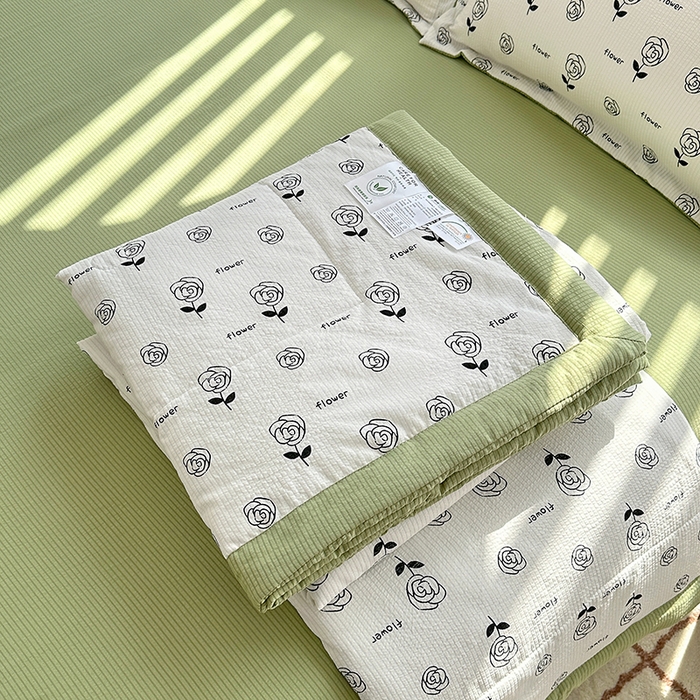 91家纺网 家纺一手货源 找家纺 （总）81号家纺 2024新款1泡泡纱印花夏被四件套