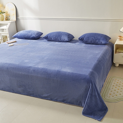 91家纺网 家纺一手货源 找家纺 七仙女家纺 2025新款A类230g高克重牛奶绒大炕单 风暴兰