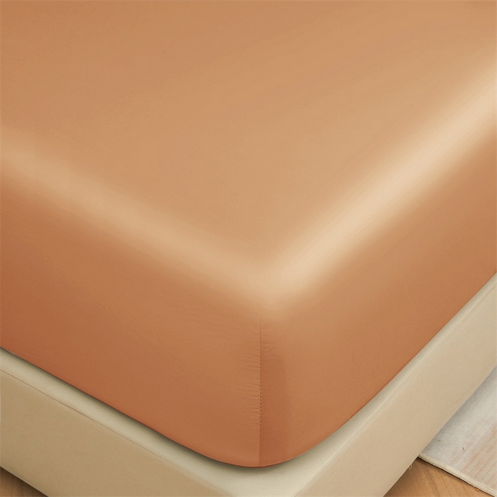 91家纺网 家纺一手货源 找家纺 优尚家纺 2025新款全棉纯棉磨毛床笠系列 浅豆沙