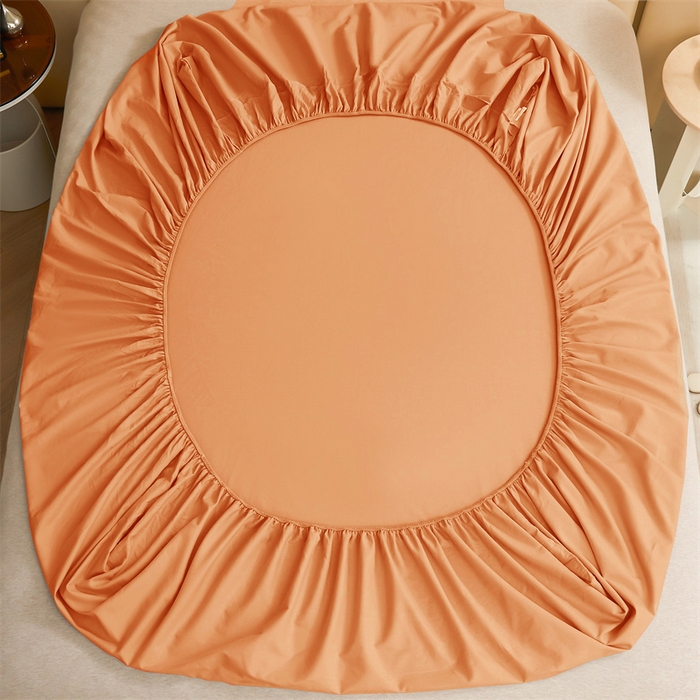 91家纺网 家纺一手货源 找家纺 优尚家纺 2025新款全棉纯棉磨毛床笠系列 洋甘桔