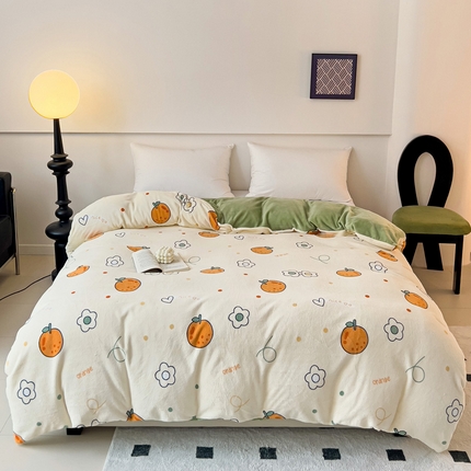 91家纺网 家纺一手货源 找家纺 （总）富馨莱 2024新款牛奶绒230克印花全消光被套