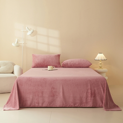 91家纺网 家纺一手货源 找家纺 （总）七仙女家纺 2025新款A类230g高克重牛奶绒单品床单