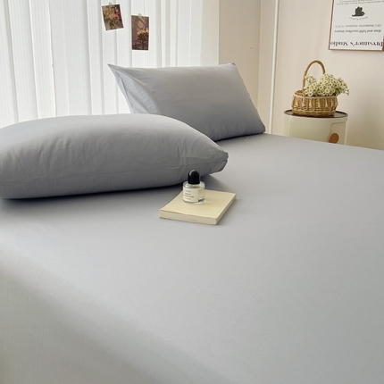 卡普二店  2024新款A类纯棉水洗棉单枕套兰岩灰