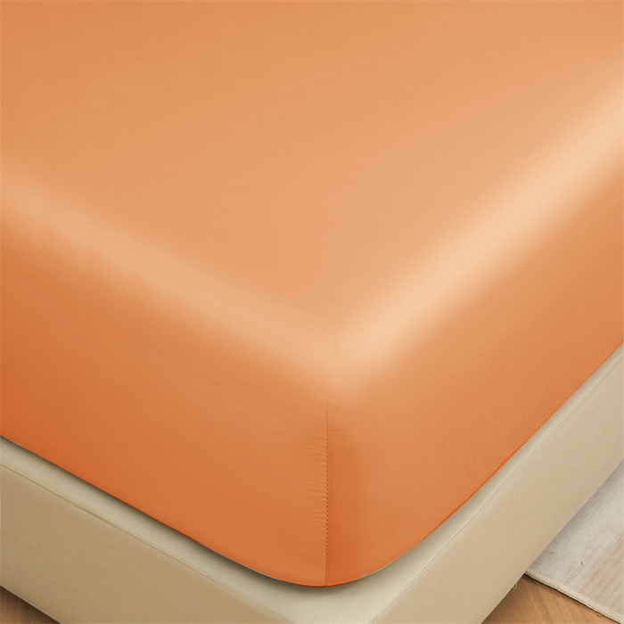 91家纺网 家纺一手货源 找家纺 优尚家纺 2025新款全棉纯棉磨毛床笠系列 洋甘桔