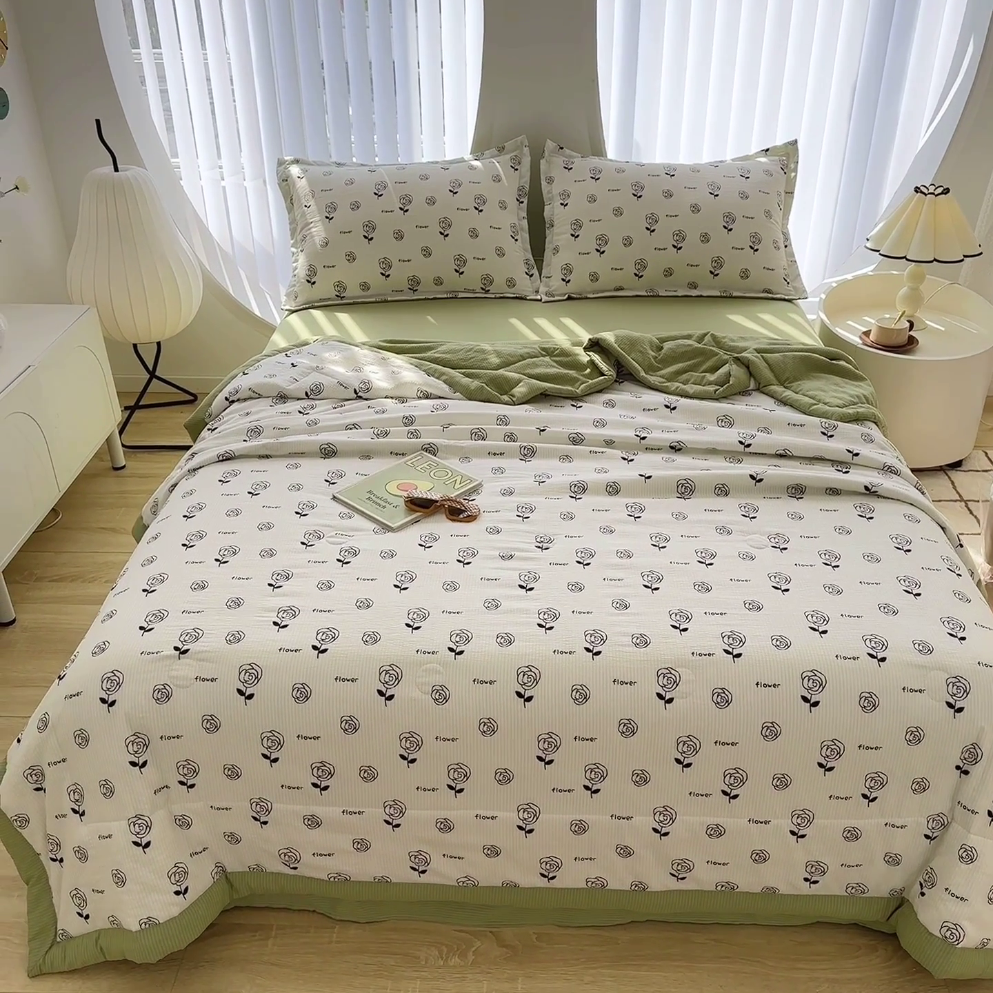 91家纺网 家纺一手货源 找家纺 （总）81号家纺 2024新款1泡泡纱印花夏被四件套