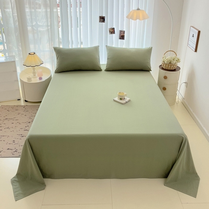 卡普二店 2024新款A类纯棉水洗棉单床单豆绿