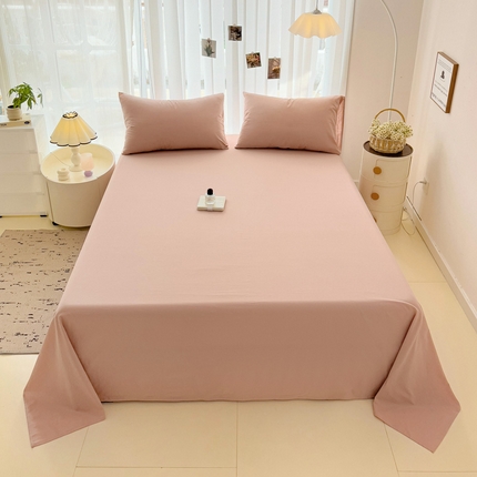 卡普二店 2024新款A类纯棉水洗棉单床单豆沙粉