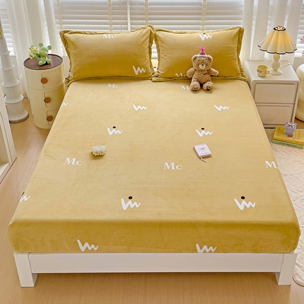 91家纺网 家纺一手货源 找家纺 （总）富馨莱 2024新款印花230克牛奶绒全消光床笠