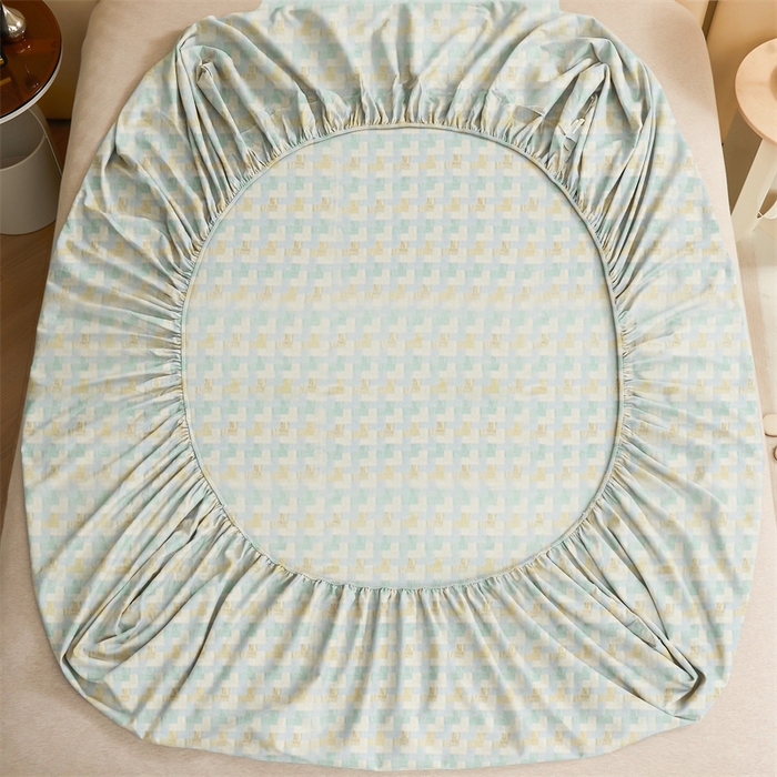 91家纺网 家纺一手货源 找家纺 优尚家纺 2025新款全棉纯棉磨毛床笠系列 欢乐格