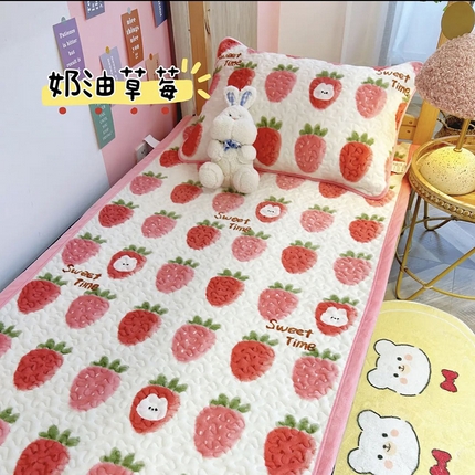 91家纺网 家纺一手货源 找家纺 （总）赫梵茜 2024新款90✖200学生牛奶绒床盖