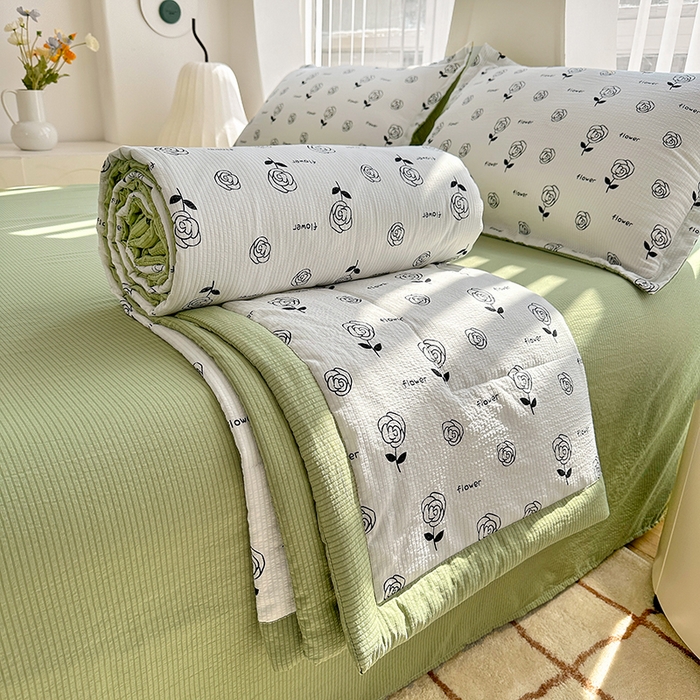 91家纺网 家纺一手货源 找家纺 （总）81号家纺 2024新款1泡泡纱印花夏被四件套