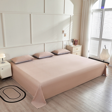 91家纺网 家纺一手货源 找家纺 七仙女家纺 2025新款全棉生态磨毛-前程似锦系列-大炕单 玫瑰咖