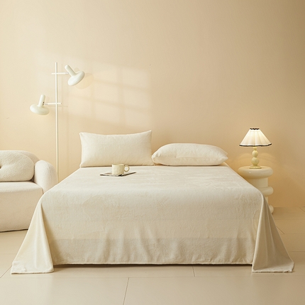 91家纺网 家纺一手货源 找家纺 （总）七仙女家纺 2025新款A类230g高克重牛奶绒单品床单