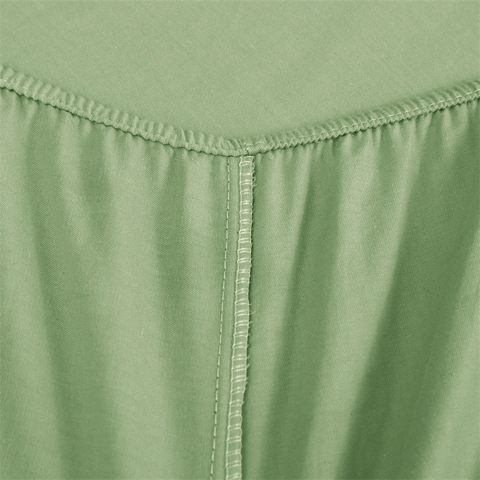 91家纺网 家纺一手货源 找家纺 优尚家纺 2025新款全棉纯棉磨毛床笠系列 清新绿