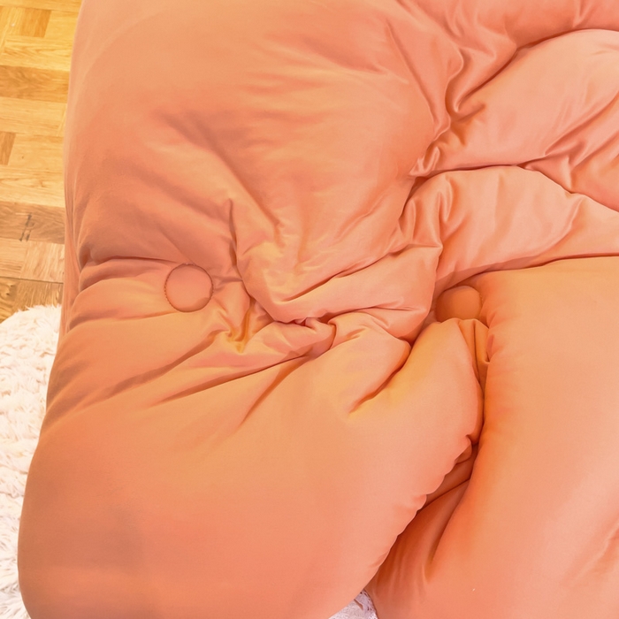 91家纺网 家纺一手货源 找家纺 81号家纺 2024新款针织棉花边烫花被冬被被芯 活力橘