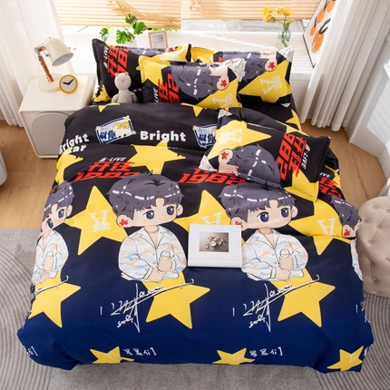 乐居坊 2024新款亲肤棉美棉芦荟棉四件套新花型（8月）  北斗星