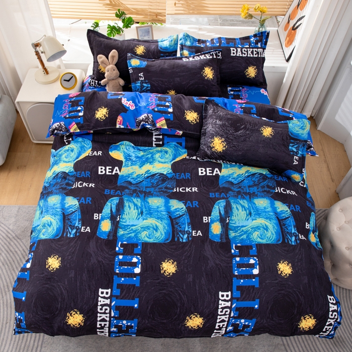 91家纺网 家纺一手货源 找家纺 乐居坊 2024新款亲肤棉美棉芦荟棉四件套新花型（8月）  魅力熊