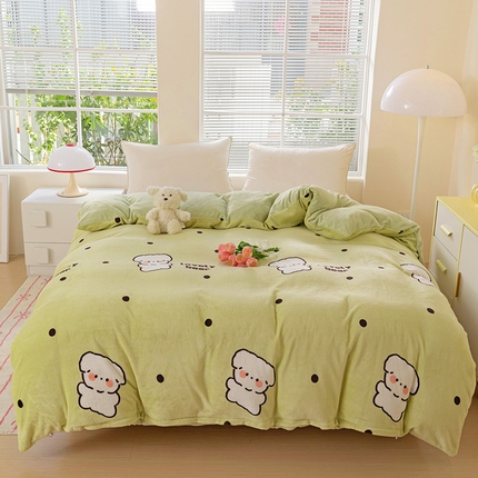 （总）富馨莱 2024新款牛奶绒230克印花全消光被套