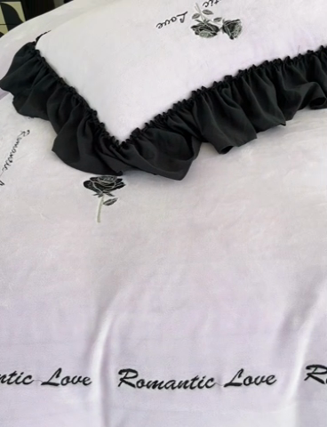 91家纺网 家纺一手货源 找家纺 凯美家居 2024新款法式牛奶绒刺绣四件套-欧雅 欧雅-浅紫