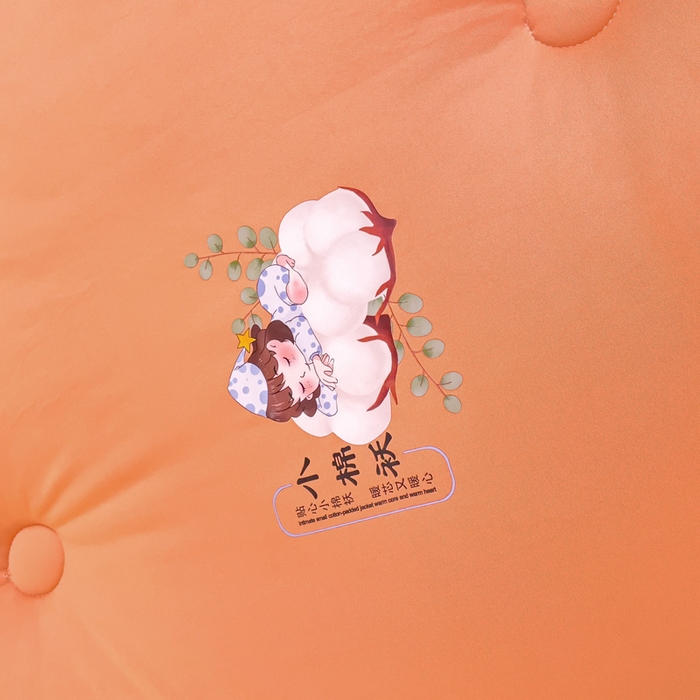 91家纺网 家纺一手货源 找家纺 81号家纺 2024新款针织棉花边烫花被冬被被芯 活力橘