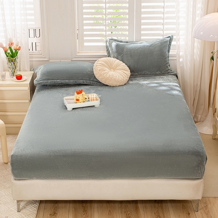 91家纺网 家纺一手货源 找家纺 （总）富馨莱 2024新款印花230克牛奶绒全消光床笠