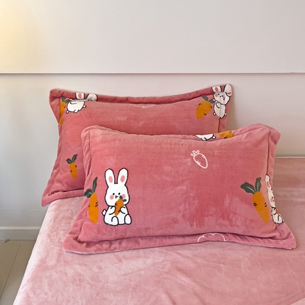 91家纺网 家纺一手货源 找家纺 （总）富馨莱 2024新款牛奶绒全消光枕套