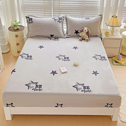 91家纺网 家纺一手货源 找家纺 （总）富馨莱 2024新款印花230克牛奶绒全消光床笠