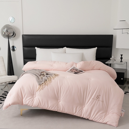 91家纺网 家纺一手货源 找家纺 心悦 2024新款彩金提花大豆被 彩金粉