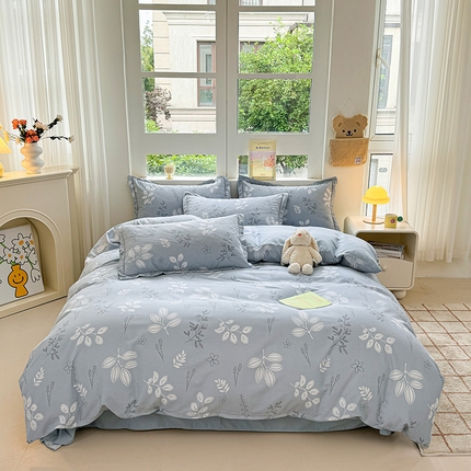 91家纺网 家纺一手货源 找家纺 （总）韩后家纺 2025新款全棉AB版磨毛印花四件套