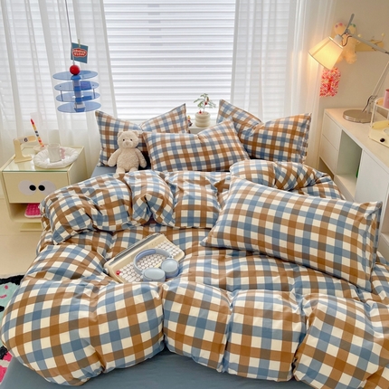 91家纺网 家纺一手货源 找家纺 （总）美派工厂店 2024新款水洗云朵棉学生床三件套四件套系列